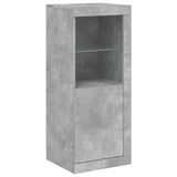 Sideboards with LED Lights 3 pcs Concrete Grey Engineered Wood 3209138