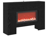 Electric Fireplace Black Oak 100 x 24.5 x 90 cm Engineered wood 8020761