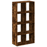 Room Divider Bookcase Smoked Oak 69.5x29x137.5 cm Engineered Wood 858025