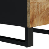 Highboard with 3 Doors 40x33x110 cm Solid Wood Mango&Iron 352929