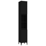 ZNTS 3 Piece Bathroom Furniture Set Black Engineered Wood 3185606