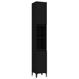 ZNTS 3 Piece Bathroom Furniture Set Black Engineered Wood 3185606