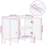 Bathroom Sink Cabinet 62x33x58 cm Solid Wood Mango 358231