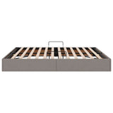 Storage Bed with Mattress Taupe 180 x 200 cm Fabric 3370031