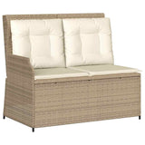 Garden Bench Beige Poly Rattan 3394453