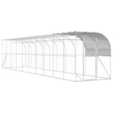 Against Wall Chicken Coop Silver 1000 x 200 x 215 cm 3434744