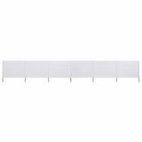 6-panel Wind Screen Fabric 800x160 cm Sand White 47180