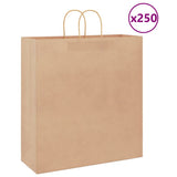 Paper Bags 250 pcs with Handles Brown 45x17x48 cm 4101597