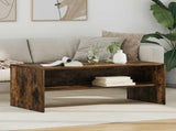 Coffee Table Smoked Oak 100 x 50 x 40 cm Engineered Wood 8000288