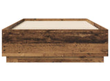 Bed Frame with LED Old Wood 80 x 200 cm Engineered Wood 3429568