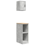 Garage Cabinets 2 pcs Concrete Grey Engineered Wood 3328263