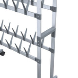 Shoe Rack with Wheels Silver 66x27x100 cm 344371