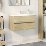 Sink Cabinet Sonoma oak Engineered wood Medium Sink Cabinet 849637