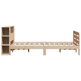 Bed Frame without Mattress 135x190 cm Double Solid Wood Pine 3309896
