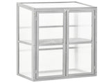 Wooden Cold Frame Greenhouse Polycarbonate Garden Grow House for Flower Vegetable Plants with T3398P320206