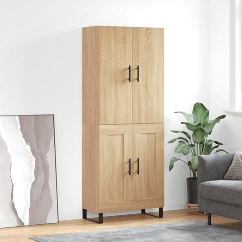 Highboard Sonoma Oak 69.5x34x180 cm Engineered Wood 3195814