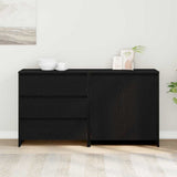 Sideboard 2 pcs Black 70 x 41 x 75 cm Engineered Wood 3332523