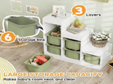 Toy Storage Organiser, Three-Layer Kids Toy Storage Units, with Removable Bins, for Ages 3-8 Years, T3398P554281