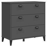 ZNTS Drawer Cabinet VIKEN Anthracite Grey Engineered Wood 374922