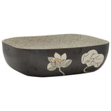 Countertop Basin Grey and Black Rectangular 48x37.5x13.5 cm Ceramic 155098