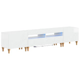 3 Piece LED TV Cabinet High Gloss White Engineered Wood 3416501