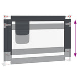 Toddler Safety Bed Rail Dark Grey 100x25 cm Fabric 10226