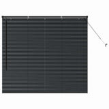 Venetian Blinds Height Adjustable Black 130 x 145 cm Aluminium 42006131