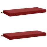 2-Piece Bench Cushions SOEST 2 pcs 100% Polyester Wine Red 950181