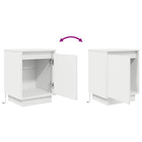 Bedside Cabinets with LED Lights 2 pcs White 38x34x50 cm 861266