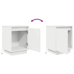 ZNTS Bedside Cabinets with LED Lights 2 pcs White 38x34x50 cm 861266