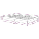 Bed Frame without Mattress Solid Wood 140x190 cm 819952