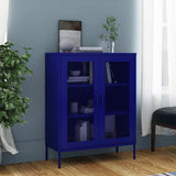 Storage Cabinet Navy Blue 80x35x101.5 cm Steel 336172