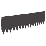 Lawn Edging 10 pcs 103 x 30 cm Steel Black 8008504