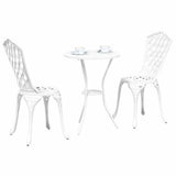 Garden Bistro Set 3 pcs White Aluminium 42002392