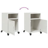 ZNTS Bedside Cabinets 2 pcs White 36x39x59 cm Steel 846727