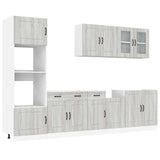 7 Piece Kitchen Cabinet Set Kalmar Grey Sonoma Engineered Wood 3314737