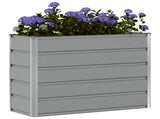 Planter Light Grey 100 x 40 x 75 cm Steel 42018133