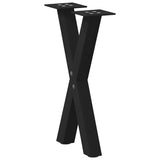 Coffee Table Legs X-Shaped 2 pcs Black 38x cm Steel 4012892