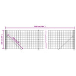 Wire Mesh Fence with Flange Green 1x25 m 154185