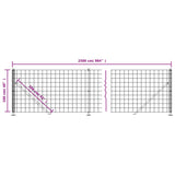 Wire Mesh Fence with Flange Green 1x25 m 154185