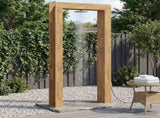 Outdoor Shower 226 cm Solid Acacia Wood and Stainless Steel 903113