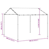 Canopy Tent Anthracite 4x4 m Steel and Fabric 362453