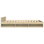 Bed Frame with Drawers without Mattress Sonoma Oak 120x200 cm 3280757