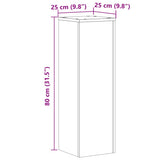 Plant Stand 2pcs Brown Oak 25x25x80 cm Engineered Wood 852948