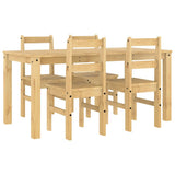 5 Piece Dining Set Panama Solid Wood Pine 3345179