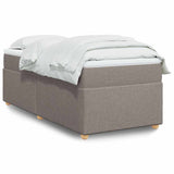 Box Spring Bed with Mattress Taupe 90x200 cm Fabric 3285349