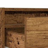 TV Cabinet with LED Lights Old Wood 75x35.5x25 cm 860236