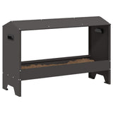 Chicken Feeding Trough Black 81 x 32 x 53.5 cm 874618