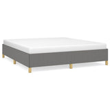 Bed Frame without Mattress Dark Grey 193x203 cm King Fabric 347210