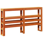 ZNTS Bed Frame without Mattress Wax Brown 140x200 cm Solid Wood Pine 3306461